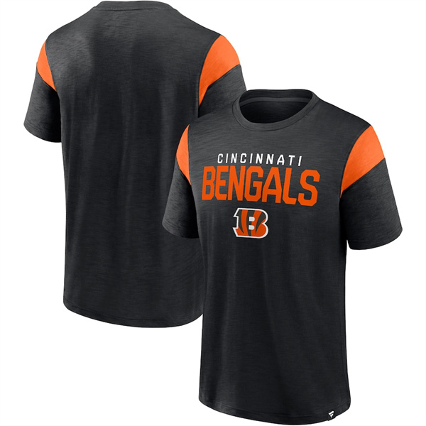 Men's Cincinnati Bengals Black/Orange Home Stretch Team T-Shirt